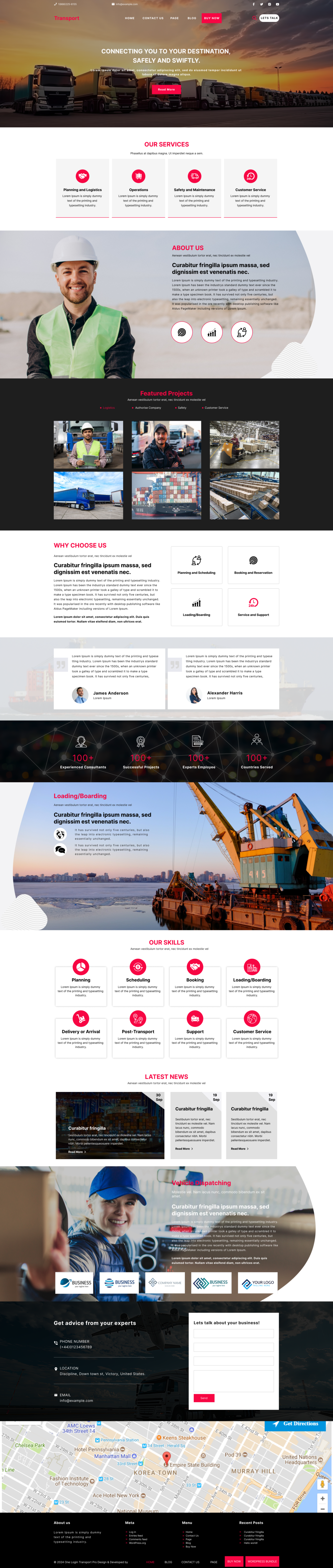 Transportation WordPress Theme