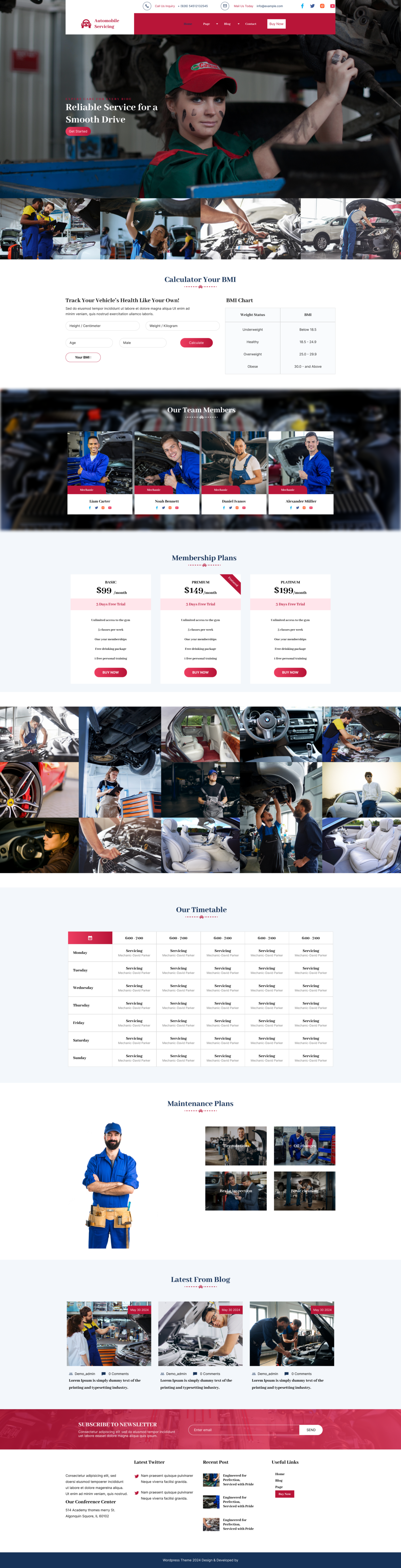 Car Service WordPress Theme