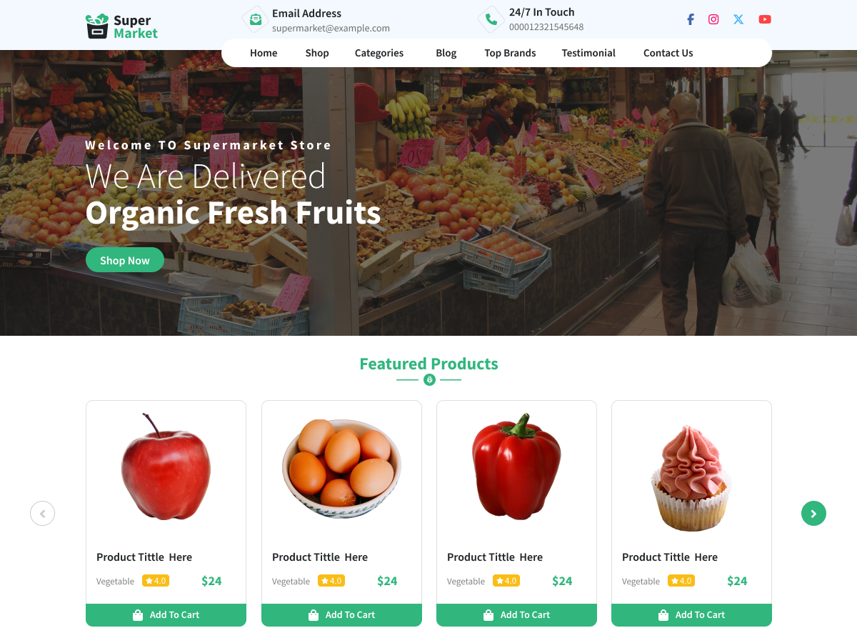 Free Grocery WordPress Theme